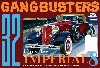 CHRYSLER IMPEIAL 8 GANGBUSTERS 1932 CONVERTIBLE COUPE w/ RUMBLE SEAT - ADITIONAL 18 PIECES MOTORCYCLE, BULLET RIDDLED WINDOWS, 2 GANGSTER FIGURES -