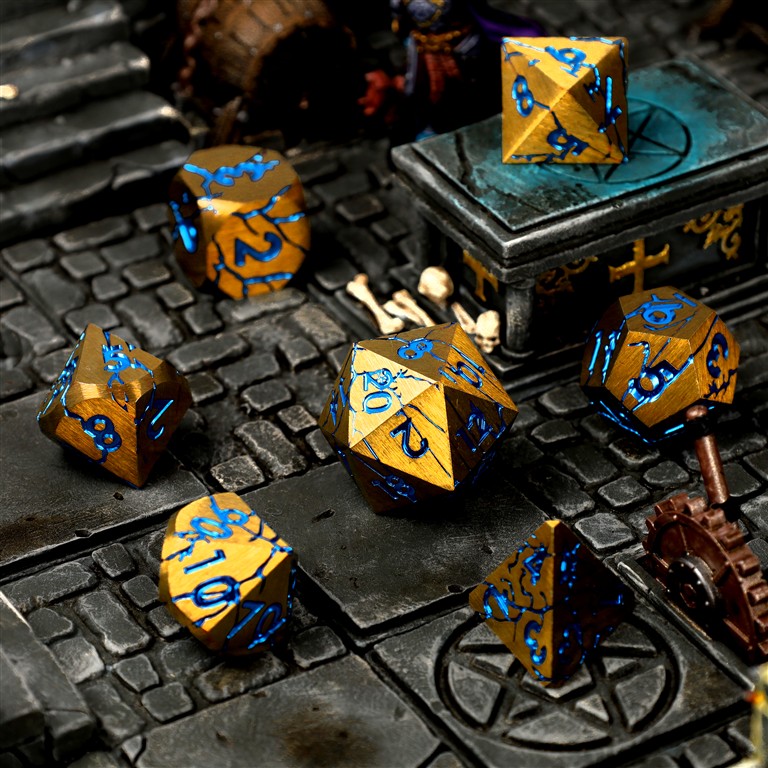 Sundered Spells Metal RPG Dice Set