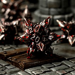 Brutal Bane Metal RPG Dice Set