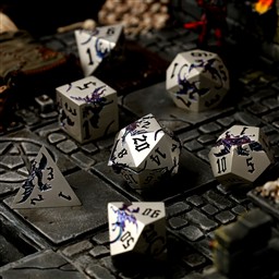 Elderwyrm Metal RPG Dice Set