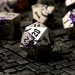Elderwyrm Metal RPG Dice Set