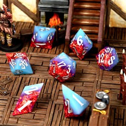 Spring Bliss Sharp Edge Resin RPG Dice Set