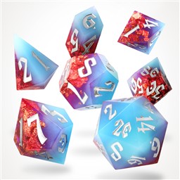 Spring Bliss Sharp Edge Resin RPG Dice Set