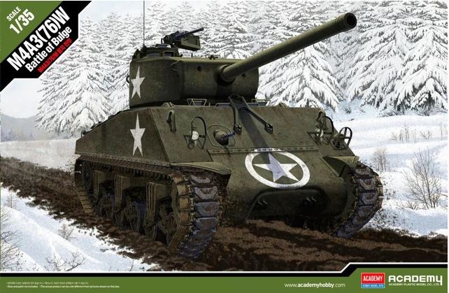 SHERMAN M4A3 (76)W US BATTLE OF BULGE TANK