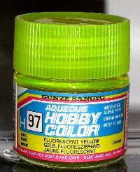 H-97 FLUORESCENT YELLOW -  AQUEOUS HOBBY COLOR - AMARILLO  FLUORESCENTE.