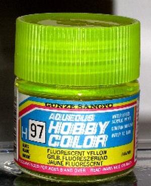 H-97 FLUORESCENT YELLOW -  AQUEOUS HOBBY COLOR - AMARILLO  FLUORESCENTE.