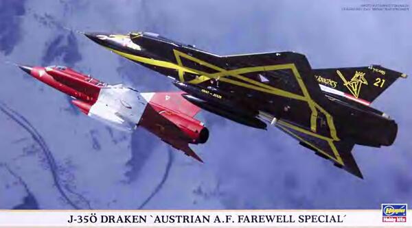 SAAB  J-35 DRAKEN AUSTRIAN AF. "FAREWELL SPECIAL" ENGRAVED PANEL LINES. DTAIL IN ALL SUFACS AND COCK