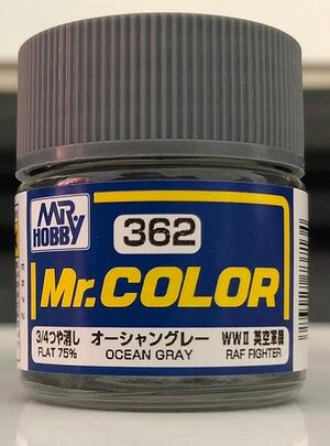 OCEAN GRAY RAF FIGHTER - MR.COLOR -  EXTERIOR COLOR FOR ROYAL AIR FORCE FIGHTER AIRPLANES.