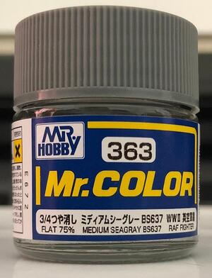 MEDIUM SEAGRAY BS637 - MR.COLOR - RAF WWII COLORS. EXTERIOR COLOR FOR ROYAL AIR FORCE AIRPLANES. MEDIUM SEAGRAY BS637 - MR.COLOR - RAF WWII COLORS. EXTERIOR COLOR FOR ROYAL AIR FORCE AIRPLANES.