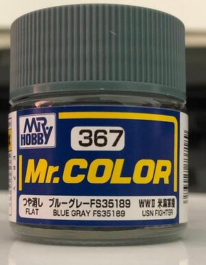 BLUE GRAY FS 35189 US NAVY - MR.COLOR - EXTERIOR COLOR FOR US NAVY WW II FIGHTER AIRPLANES.