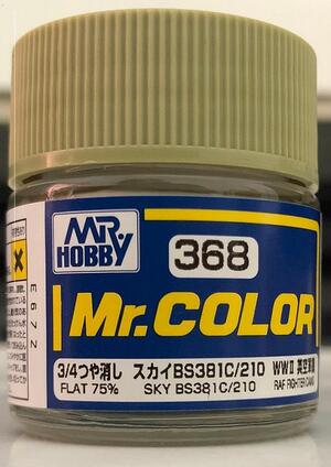 SKY BS 381/ C210 RAF WW II COLORN - MR.COLOR - EXTERIOR COLOR FOR RAF WW II FIGHTER AIRPLANES. SKY BS 381/ C210 RAF WW II COLORN - MR.COLOR - EXTERIOR COLOR FOR RAF WW II FIGHTER AIRPLANES.