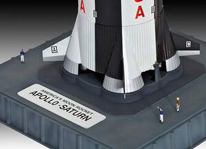 SATURN V APOLLO, U.S. ROCKET LUNAR MISION "APOLO". CON PLATAFOMA DE LANZAMIENTO. MODULO DE IMPULSO, 