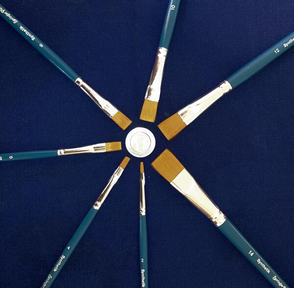 SYNTHETIC SOFT BRUSH "GOLDEN"  FLAT No. 10. SPRINGER PINSEL