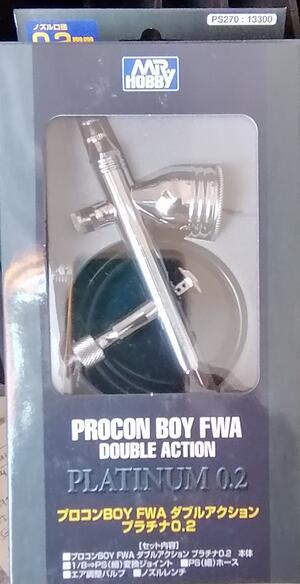 PLATINUM 0.2 PROCOM BOY FWA DOUBLE ACTION AIRBRUSH - AEROGRAFO DE DOBLE ACCION PLATINUM 0.2 - PLATINUM 0.2 PROCOM BOY FWA DOUBLE ACTION AIRBRUSH - AEROGRAFO DE DOBLE ACCION PLATINUM 0.2 -
