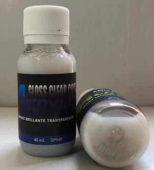 GLOSS CLEAR COAT ACRYLIC - BARNIZ BRILLANTE TRANSPAENTE - RONIN 40 ml. GLOSS CLEAR COAT ACRYLIC - BARNIZ BRILLANTE TRANSPAENTE - RONIN 40 ml.