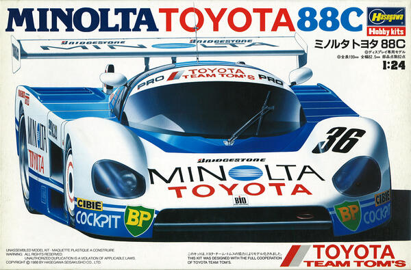 MINOLTA TOYOTA 1988C SPORTS CAR. 