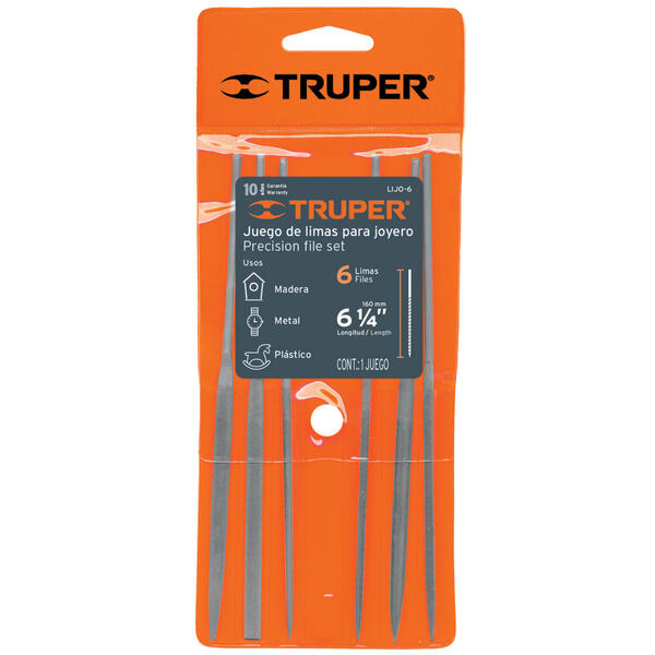 LIMAS DE PRECISION JUEGO DE 6 PIEZAS  160mm  - PRECISION FILE SET -