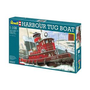 HARBOUR TUG BOAT - ONE PIECE HULL, RAM GUARD, DECK WITH RAIL AND  LIFE-RAFT CONTAINERS.  LIFE BOAT, 