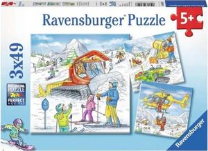 DIVESION EN LA NIEVE - 3 X 49 PIEZAS - PUZZLE - ROMPECABEZAS