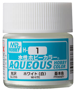 H-1 WHITE - BLANCO - AQUEOUS HOBBY COLOR - ALTA CONCENTRACION - RINDE 20ml.