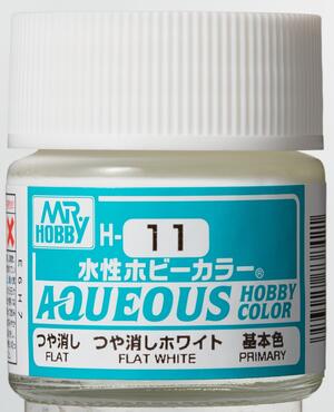 H-11 FLAT WHITE - BLANCO MATE - AQUEOUS HOBBY COLOR - ALTA CONCENTRACION - NUEVA FOMULA. H-11 FLAT WHITE - BLANCO MATE - AQUEOUS HOBBY COLOR - ALTA CONCENTRACION - NUEVA FOMULA.