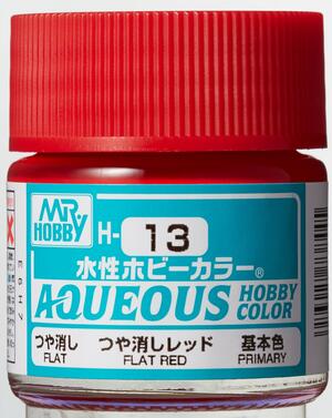 H-13 FLAT RED - ROJO MATE - AQUEOUS HOBBY COLOR - NUEVA FORMULA. ALTA CONCENTRACION - H-13 FLAT RED - ROJO MATE - AQUEOUS HOBBY COLOR - NUEVA FORMULA. ALTA CONCENTRACION -