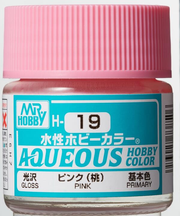 H-19  PINK- ROSA - AQUEOUS HOBBY COLOR - ALTA CONCENTRACION - RINDE 20ml.