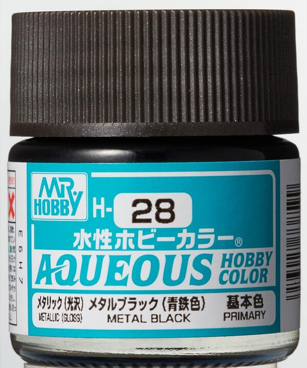 H-28  DARK IRON - ACERO OBSCURO - AQUEOUS HOBBY COLOR - NUEVA FORMULA. ALTA CONCENTRACION - 