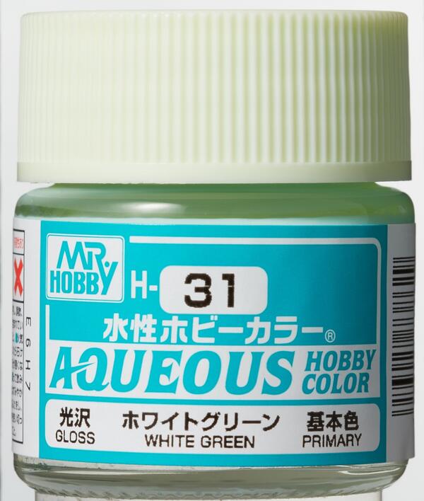 H-31 WHITE GREEN - BLANCO VERDOSO - AQUEOUS HOBBY COLOR - NUEVA FORMULA. ALTA CONCENTRACION - 