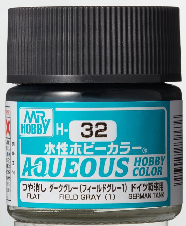 H-32  FIELD GRAY - GRIS CAMPIÑA - AQUEOUS HOBBY COLOR - NUEVA FORMULA. ALTA CONCENTRACION - 