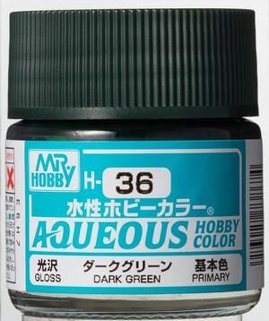 H-36 DARK GREEN - VERDE OBSCURO - AQUEOUS HOBBY COLOR - NUEVA FORMULA. ALTA CONCENTRACION - H-36 DARK GREEN - VERDE OBSCURO - AQUEOUS HOBBY COLOR - NUEVA FORMULA. ALTA CONCENTRACION -
