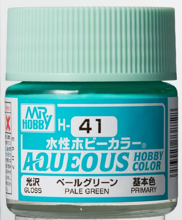 H-41  PALE GREEN - VERDE PALIDO - AQUEOUS HOBBY COLOR - NUEVA FORMULA. ALTA CONCENTRACION - 