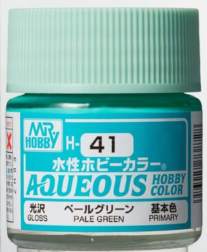 H-41  PALE GREEN - VERDE PALIDO - AQUEOUS HOBBY COLOR - NUEVA FORMULA. ALTA CONCENTRACION - 