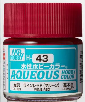 H-43 WINE RED - ROJO VINO - AQUEOUS HOBBY COLOR - NUEVA FORMULA. ALTA CONCENTRACION - H-43 WINE RED - ROJO VINO - AQUEOUS HOBBY COLOR - NUEVA FORMULA. ALTA CONCENTRACION -