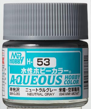 H-53 NEUTRAL GRAY - GRIS NEUTRO - AQUEOUS HOBBY COLOR - NUEVA FORMULA. ALTA CONCENTRACION . USAF H-53 NEUTRAL GRAY - GRIS NEUTRO - AQUEOUS HOBBY COLOR - NUEVA FORMULA. ALTA CONCENTRACION . USAF