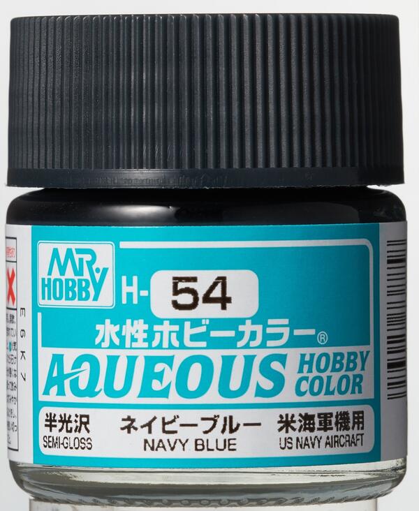 H-54  NAVY BLUE - AZUL NAVAL -   AQUEOUS HOBBY COLOR - NUEVA FORMULA. ALTA CONCENTRACION . NAVY AIRC