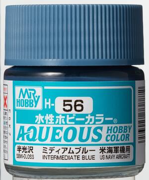 H-56  INTERMEDIATE BLUE - AZUL INTERMEDIO -   AQUEOUS HOBBY COLOR - NUEVA FORMULA. ALTA CONCENTRACIO