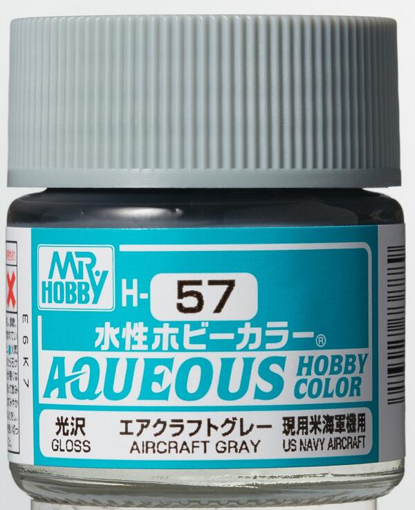 H-57  AIRCRAFT GRAY -  GRIS AVION -   AQUEOUS HOBBY COLOR - NUEVA FORMULA. ALTA CONCENTRACION . NAVY