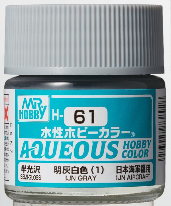 H-61  IMPERIAL JAPANESE NAVY GRAY -  GRIS IJA -   AQUEOUS HOBBY COLOR - NUEVA FORMULA. ALTA CONCENTR