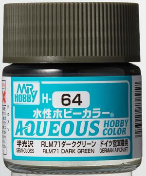 H-64 RLM 71 DARK GREEN - VERDE OBSCURO - AQUEOUS HOBBY COLOR - NUEVA FORMULA. ALTA CONCENTRACION H-64 RLM 71 DARK GREEN - VERDE OBSCURO - AQUEOUS HOBBY COLOR - NUEVA FORMULA. ALTA CONCENTRACION