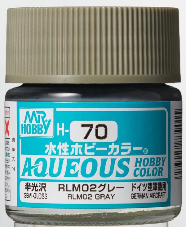 H-70  RLM 02  GRAY  -  GRIS -   AQUEOUS HOBBY COLOR - NUEVA FORMULA. ALTA CONCENTRACION . LUFTWAFFE 
