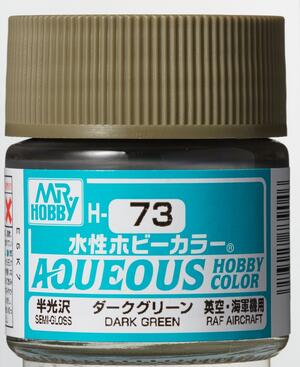 H-73 DARK GREEN - VERDE OBSCURO - AQUEOUS HOBBY COLOR - NUEVA FORMULA. ALTA CONCENTRACION. RAF AI H-73 DARK GREEN - VERDE OBSCURO - AQUEOUS HOBBY COLOR - NUEVA FORMULA. ALTA CONCENTRACION. RAF AI
