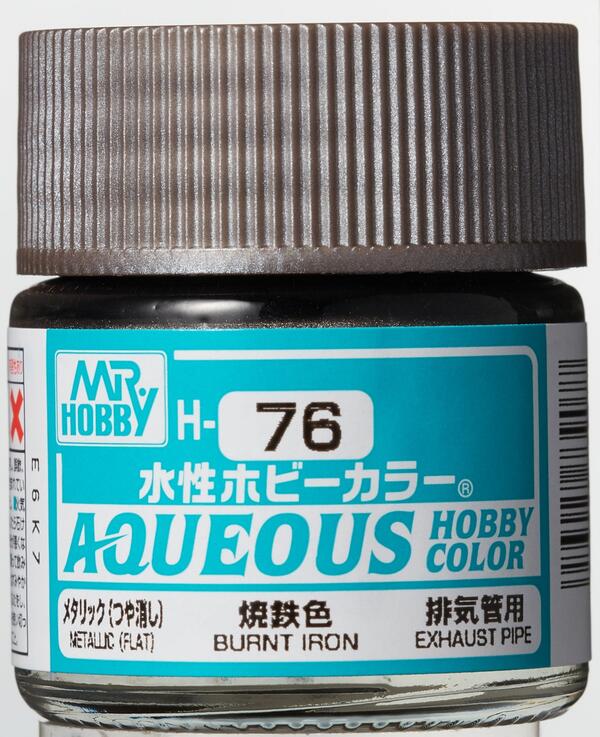 H-76 BURNT IRON -  HIERRO QUEMADO - AQUEOUS HOBBY COLOR - NUEVA FORMULA. ALTA CONCENTRACION.