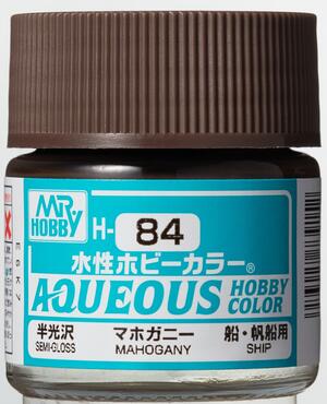 H-84 MAHOGANY- AQUEOUS HOBBY COLOR - ALTA CONCENTRACION.RINDE 20ml. SHIP DECK. H-84 MAHOGANY- AQUEOUS HOBBY COLOR - ALTA CONCENTRACION.RINDE 20ml. SHIP DECK.