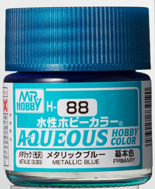 H-88  METALLIC BLUE -  AZUL METALICO - AQUEOUS HOBBY COLOR - ALTA CONCENTRACION. RINDE 20ml.