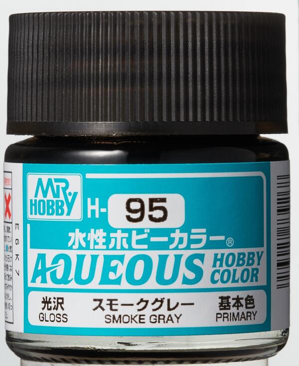 H-95  SMOKE GRAY CLEAR -  GRIS HUMO TRANSLUCIDO - AQUEOUS HOBBY COLOR - ALTA CONCENTRACION. RINDE 20