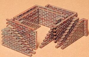 BRICK WALL SET -  24 WALL SECTIONS TO BUILD WALLS OR RUIN -S - 