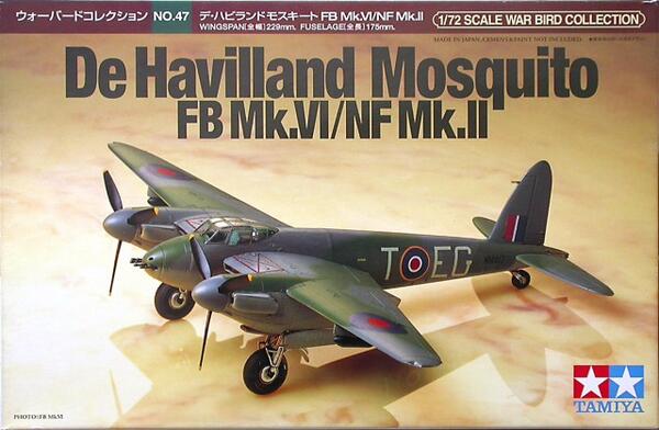 MOSQUITO FB Mk.VI/ NF Mk.II DE HAVILAND BRITHIS LIGHT BOMBER. HIGH DETAIL PLASTIC MODEL KIT. ENGRAVE