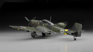 JUNKERS Ju 87 D STUKA, LUFTWAFFE DIVE BOMBER WWII -  ENGRAVED PANEL, DETAIL COOKPIT, REAR MACHINE GU