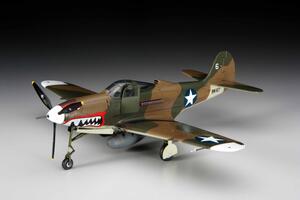 P-400 BELL  AIRACOBRA, U.S. ARMY AIR FORCE FIGHTER. ENGRAVED PANEL, DETAIL COOKPIT, 2 SIDE VERTICAL 